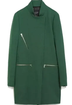 Bates Motel S03 Olivia Cooke Green Coat