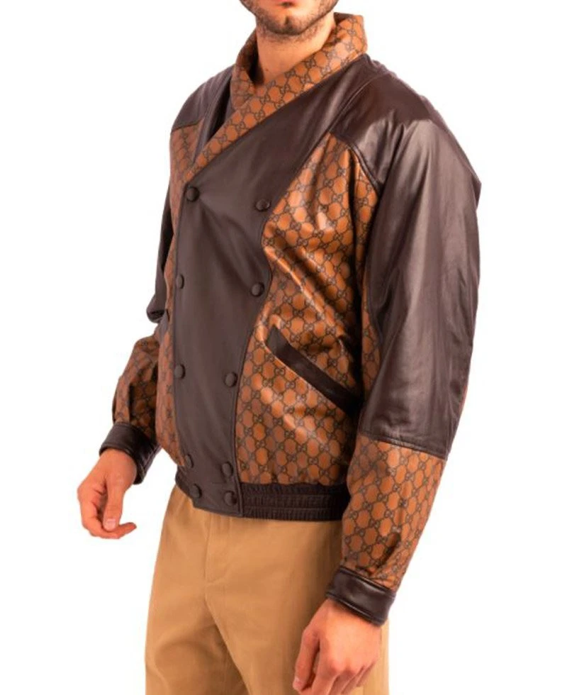 Dapper Dan Double Breasted Leather Jacket - Image 3