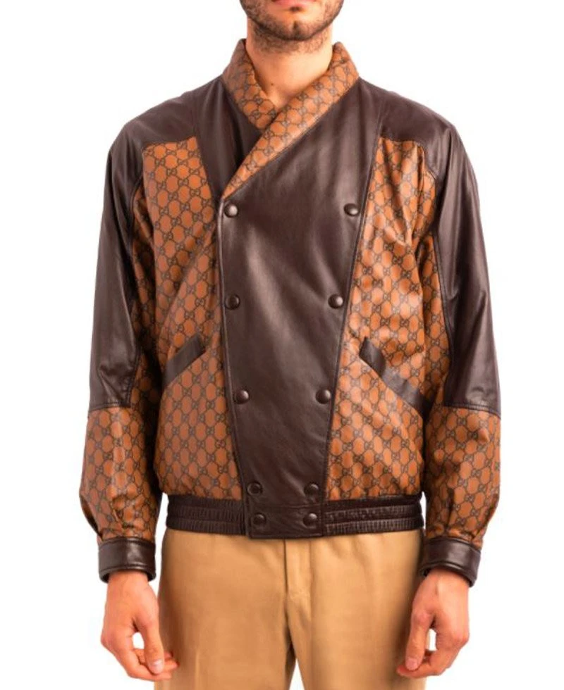 Dapper Dan Double Breasted Leather Jacket - Image 6
