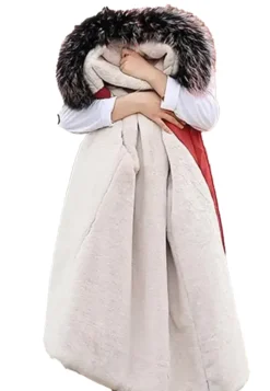 Evalyn Long Parka White Winter Coat