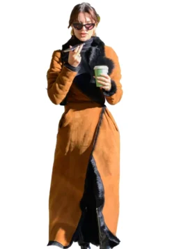 Emily Ratajkowski 90S Glamour Shearling Coat