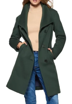 Super Fine Virgin Green Wool Coat