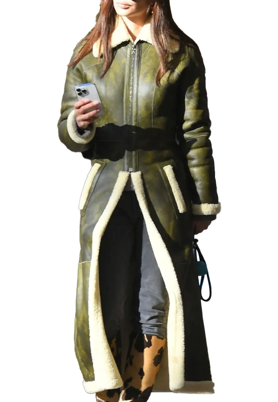 Knwls Shearling Tie Dye Coat - Image 3