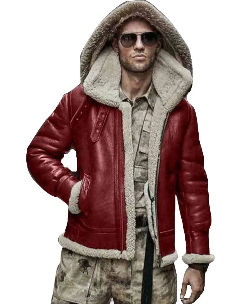 Men's WFJ05 Shearling Jacket With Hood