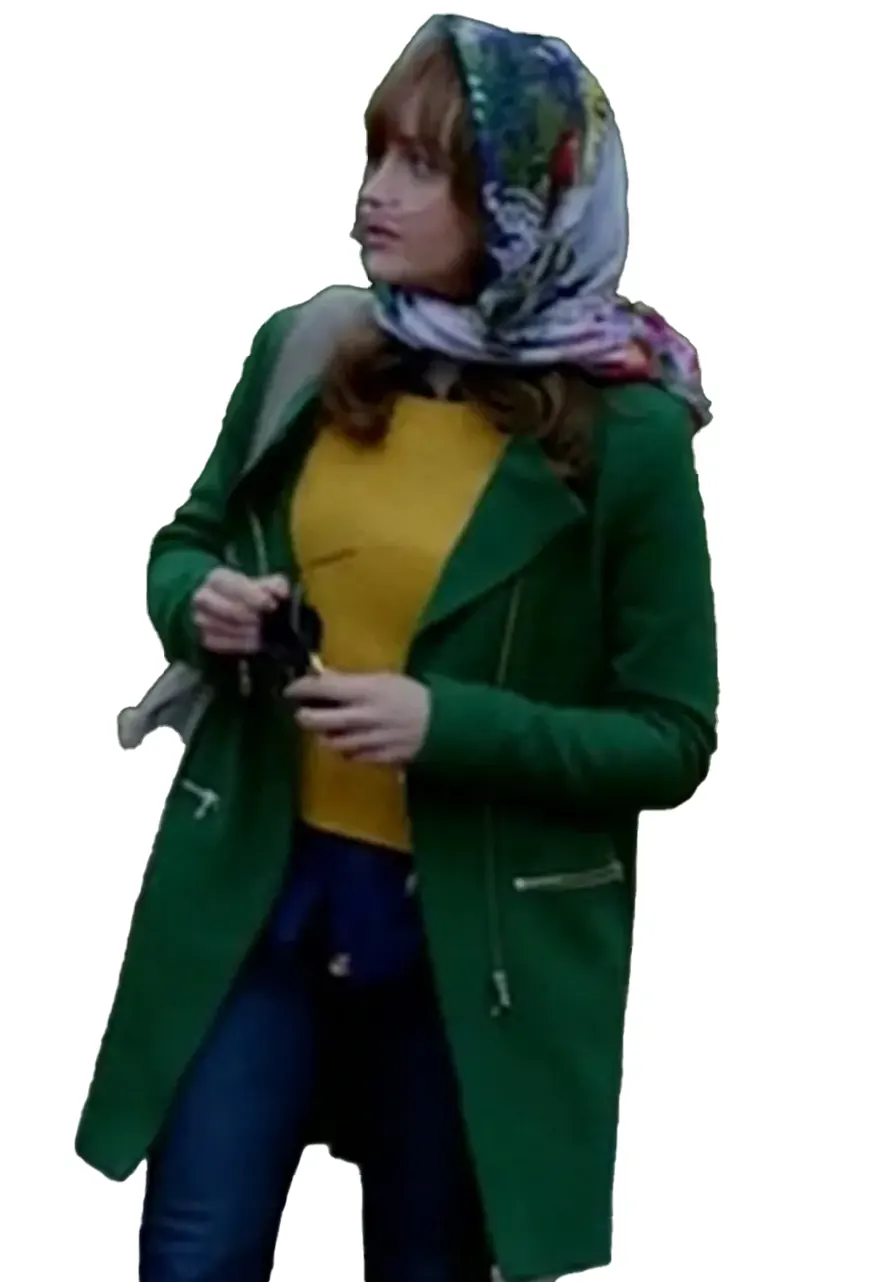 Bates Motel S03 Olivia Cooke Green Coat - Image 4