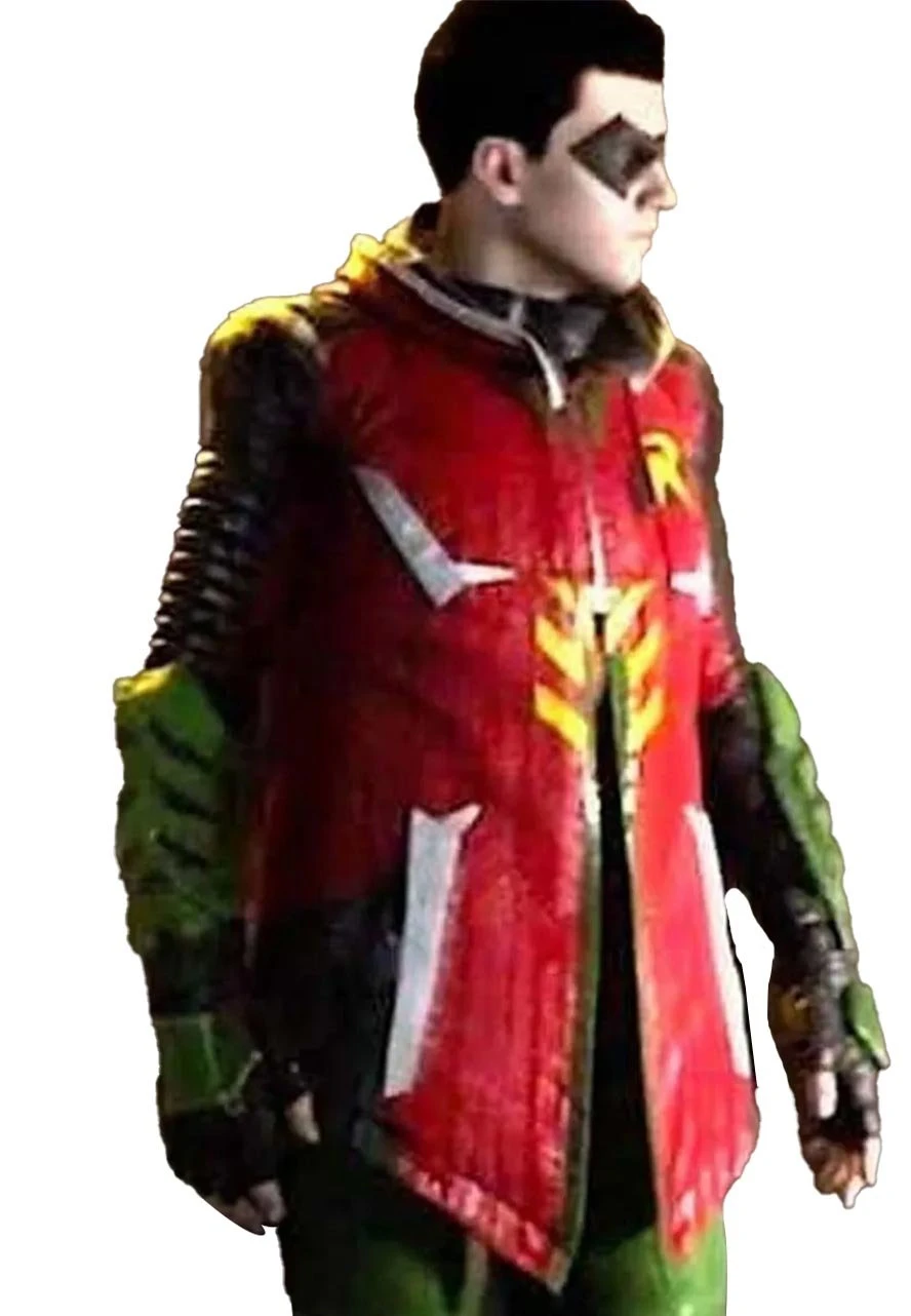 Robin Gotham Knights Leather Jacket - Image 5