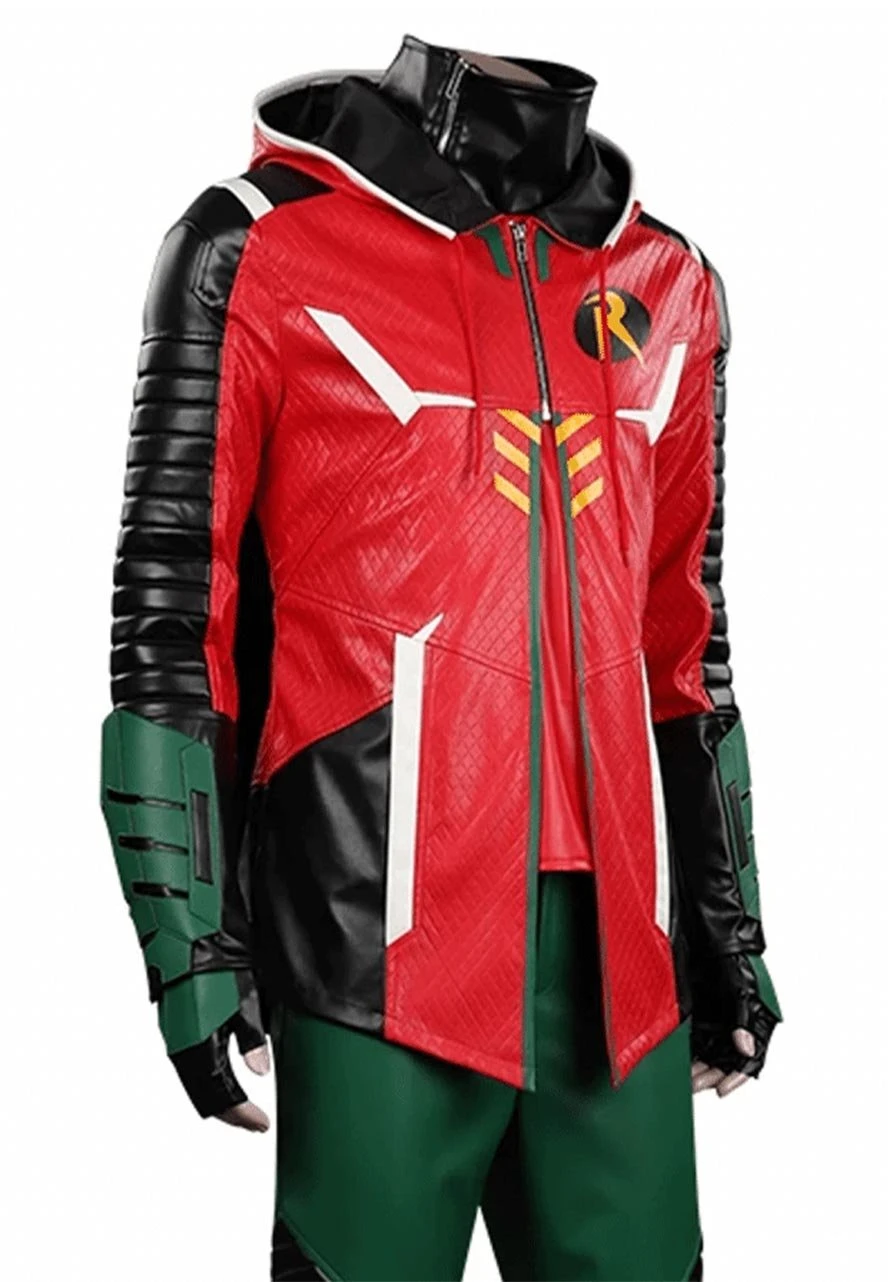 Robin Gotham Knights Leather Jacket - Image 3