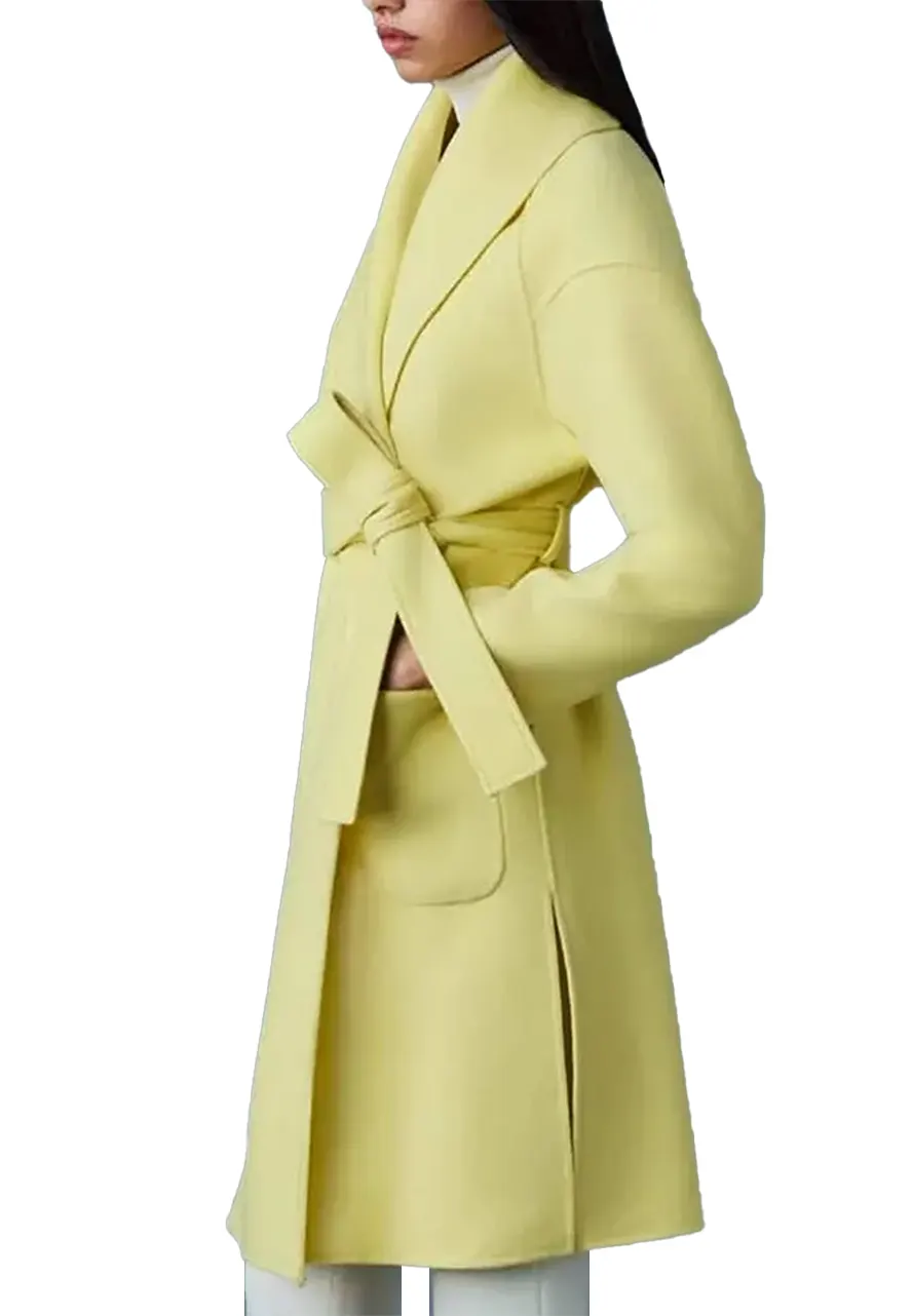 Women’s Thalia Palm Line Wool Coat - Image 4