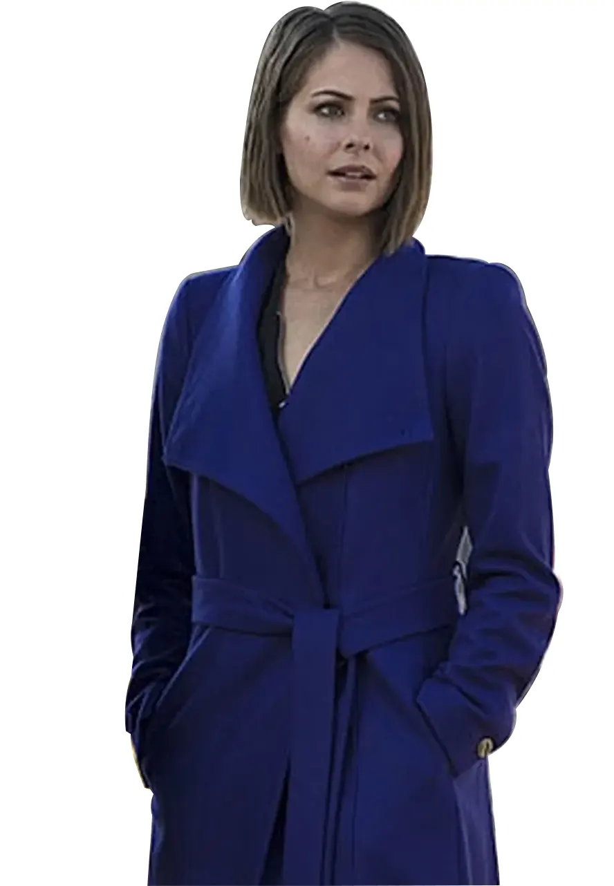 Arrow S04 Willa Holland Blue Coat - Image 3